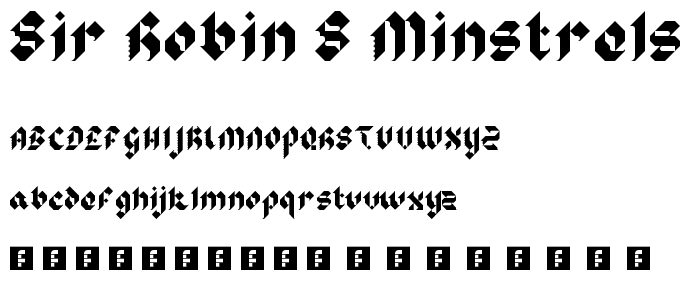 Sir Robin_s Minstrels Regular font